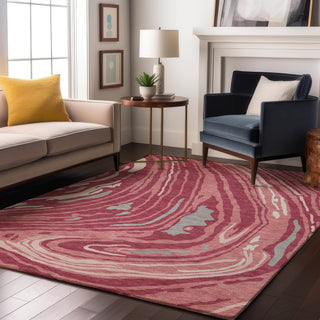 Piper Looms Mayfield Swirls AMF1051 Blush Machine Washable Area Rug Lifestyle Image Feature