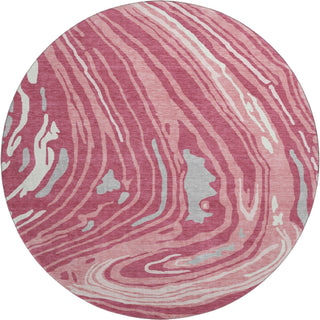 Piper Looms Mayfield Swirls AMF1051 Blush Machine Washable Area Rug Round Main Image