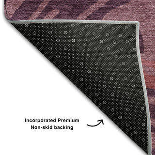 Piper Looms Mayfield Swirls AMF1051 Garnet Machine Washable Area Rug Backing Image