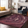 Piper Looms Mayfield Swirls AMF1051 Garnet Machine Washable Area Rug Lifestyle Image Feature