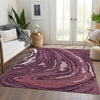 Piper Looms Mayfield Swirls AMF1051 Garnet Machine Washable Area Rug Lifestyle Image Feature