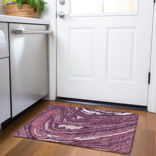 Piper Looms Mayfield Swirls AMF1051 Garnet Machine Washable Area Rug Scatter Lifestyle Image Feature