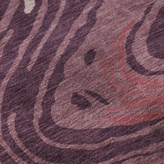 Piper Looms Mayfield Swirls AMF1051 Garnet Machine Washable Area Rug Swatch Image