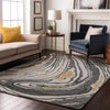 Piper Looms Mayfield Swirls AMF1051 Gray Machine Washable Area Rug Lifestyle Image Feature