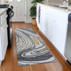 Piper Looms Mayfield Swirls AMF1051 Gray Machine Washable Area Rug Runner Lifestyle Image Feature