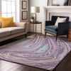 Piper Looms Mayfield Swirls AMF1051 Lavender Machine Washable Area Rug Lifestyle Image Feature