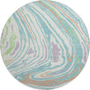 Piper Looms Mayfield Swirls AMF1051 Linen Machine Washable Area Rug Round Main Image
