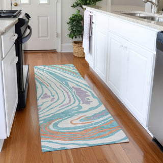 Piper Looms Mayfield Swirls AMF1051 Linen Machine Washable Area Rug Runner Lifestyle Image Feature