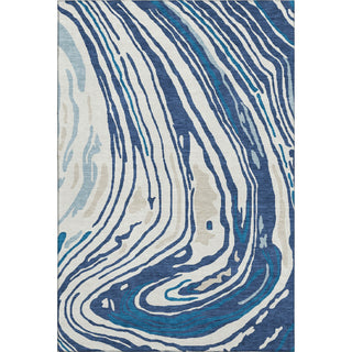 Piper Looms Mayfield Swirls AMF1051 Navy Machine Washable Area Rug main image