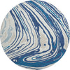 Piper Looms Mayfield Swirls AMF1051 Navy Machine Washable Area Rug Round Main Image
