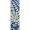 Piper Looms Mayfield Swirls AMF1051 Navy Machine Washable Area Rug Runner Main Image