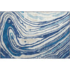 Piper Looms Mayfield Swirls AMF1051 Navy Machine Washable Area Rug Scatter Main Image
