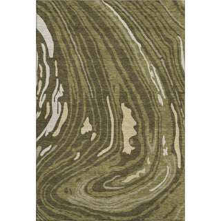 Piper Looms Mayfield Swirls AMF1051 Olive Machine Washable Area Rug main image