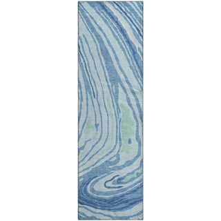 Piper Looms Mayfield Swirls AMF1051 Sky Machine Washable Area Rug Runner Main Image