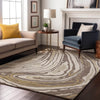 Piper Looms Mayfield Swirls AMF1051 Taupe Machine Washable Area Rug Lifestyle Image Feature