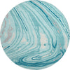Piper Looms Mayfield Swirls AMF1051 Turquoise Machine Washable Area Rug Round Main Image