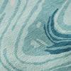 Piper Looms Mayfield Swirls AMF1051 Turquoise Machine Washable Area Rug Swatch Image