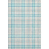 Piper Looms Mayfield Plaid AMF1052 Aqua Machine Washable Area Rug main image