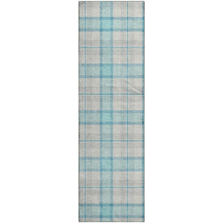 Piper Looms Mayfield Plaid AMF1052 Aqua Machine Washable Area Rug Runner Main Image
