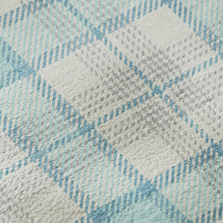 Piper Looms Mayfield Plaid AMF1052 Aqua Machine Washable Area Rug Swatch Image
