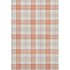 Piper Looms Mayfield Plaid AMF1052 Coral Machine Washable Area Rug main image