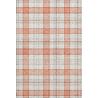 Piper Looms Mayfield Plaid AMF1052 Coral Machine Washable Area Rug main image