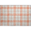 Piper Looms Mayfield Plaid AMF1052 Coral Machine Washable Area Rug Scatter Main Image