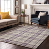 Piper Looms Mayfield Plaid AMF1052 Lavender Machine Washable Area Rug Lifestyle Image Feature