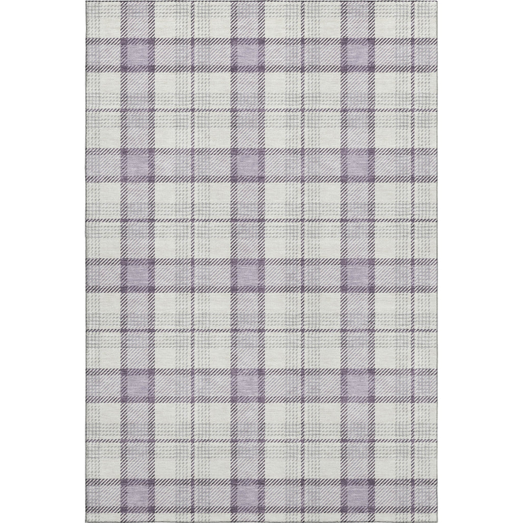 Piper Looms Mayfield Plaid AMF1052 Lavender Machine Washable Area Rug main image