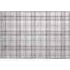 Piper Looms Mayfield Plaid AMF1052 Lavender Machine Washable Area Rug Scatter Main Image