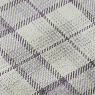 Piper Looms Mayfield Plaid AMF1052 Lavender Machine Washable Area Rug Swatch Image