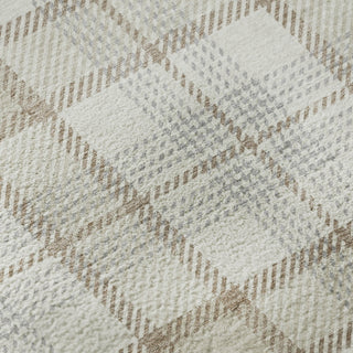 Piper Looms Mayfield Plaid AMF1052 Linen Machine Washable Area Rug Swatch Image