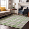 Piper Looms Mayfield Plaid AMF1052 Mint Machine Washable Area Rug Lifestyle Image Feature
