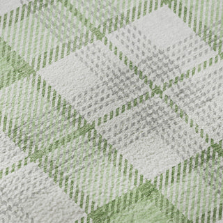 Piper Looms Mayfield Plaid AMF1052 Mint Machine Washable Area Rug Swatch Image