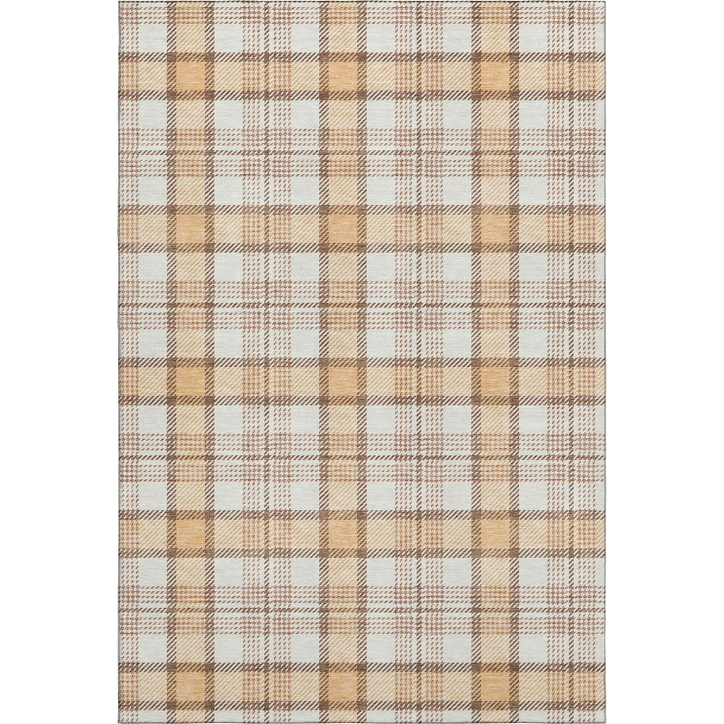 Piper Looms Mayfield Plaid AMF1052 Peach Machine Washable Area Rug main image