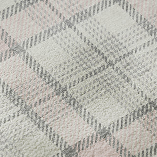 Piper Looms Mayfield Plaid AMF1052 Pink Machine Washable Area Rug Swatch Image