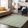 Piper Looms Mayfield Plaid AMF1052 Seafoam Machine Washable Area Rug Lifestyle Image Feature