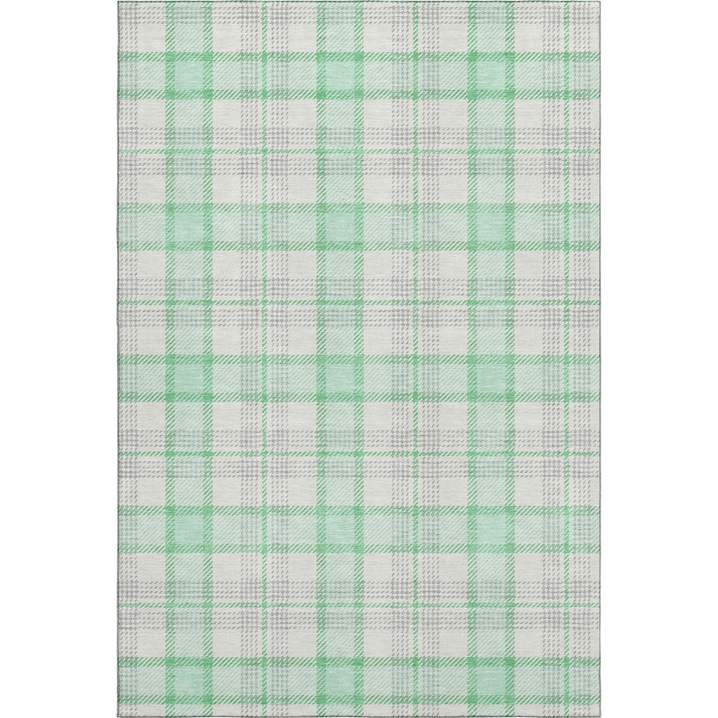 Piper Looms Mayfield Plaid AMF1052 Seafoam Machine Washable Area Rug main image