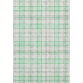 Piper Looms Mayfield Plaid AMF1052 Seafoam Machine Washable Area Rug main image