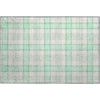 Piper Looms Mayfield Plaid AMF1052 Seafoam Machine Washable Area Rug Scatter Main Image