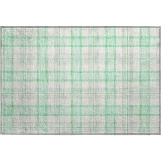 Piper Looms Mayfield Plaid AMF1052 Seafoam Machine Washable Area Rug Scatter Main Image