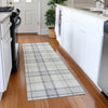 Piper Looms Mayfield Plaid AMF1052 Silver Machine Washable Area Rug Runner Lifestyle Image Feature