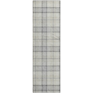 Piper Looms Mayfield Plaid AMF1052 Silver Machine Washable Area Rug Runner Main Image