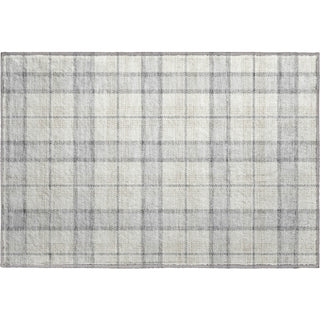 Piper Looms Mayfield Plaid AMF1052 Silver Machine Washable Area Rug Scatter Main Image