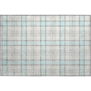 Piper Looms Mayfield Plaid AMF1052 Sky Machine Washable Area Rug Scatter Main Image