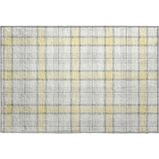 Piper Looms Mayfield Plaid AMF1052 Yellow Machine Washable Area Rug Scatter Main Image
