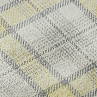 Piper Looms Mayfield Plaid AMF1052 Yellow Machine Washable Area Rug Swatch Image