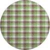 Piper Looms Mayfield Plaid AMF1053 Brown Machine Washable Area Rug Round Main Image