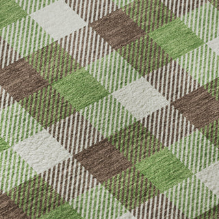 Piper Looms Mayfield Plaid AMF1053 Brown Machine Washable Area Rug Swatch Image