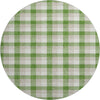 Piper Looms Mayfield Plaid AMF1053 Emerald Machine Washable Area Rug Round Main Image